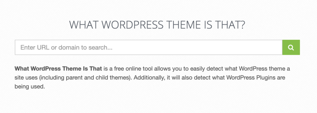 What WordPress Theme Is That?のトップページ